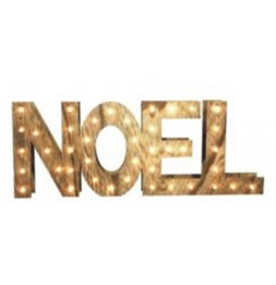 Lettres en bois Noël - LED...