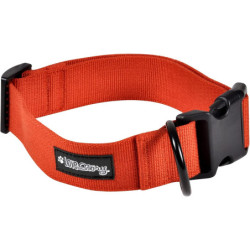 Collier pour chien réglable en viscose de bambou - Orange - Taille L (de 50 à 70 cm)