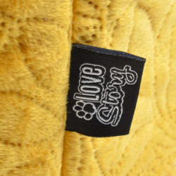 Coussin rond pour animaux "Boho" - Jaune - D 50 x H 16 cm