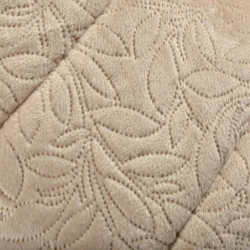 Panier rond en velour pour animaux "Boho" - Beige - D 38 x H 16 cm