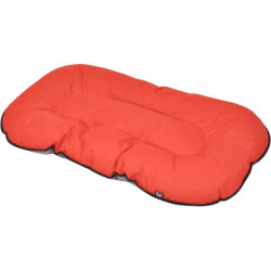 Coussin flocon rectangle et réversible "Essentiel" - Rouge/Gris - L 107 x l 53 cm