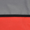Coussin flocon rectangle et réversible "Essentiel" - Rouge/Gris - L 107 x l 53 cm