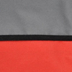 Coussin flocon rectangle et réversible "Essentiel" - Rouge/Gris - L 117 x l 72 cm