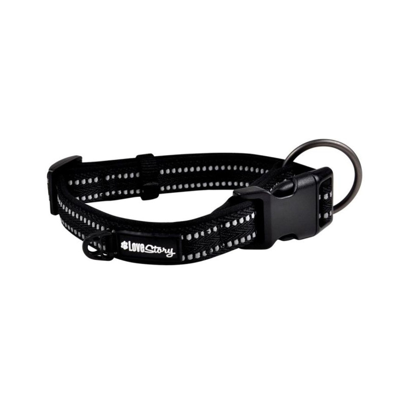 Collier Réglable et réfléchissant pour chien "Expert" - Noir - Taille S (de 40 à 55 cm)