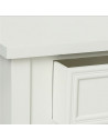 Meuble de chevet - Table de nuit - Blanc - 1 tiroir + 1 étagère