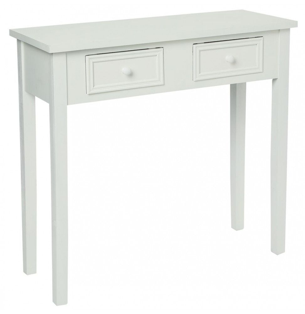 Console - 2 tiroirs - Blanc - Charme