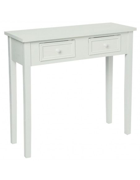 Console - 2 tiroirs - Blanc - Charme