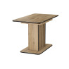 Table à manger rectangle en bois - 8 couverts - Marron/Noir - L 130 à 180 cm