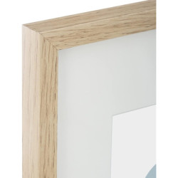 Cadre photo en bois et verre "Manu" - 30 x 40 cm - Beige