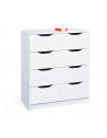 Commode - 8 tiroirs - Blanc