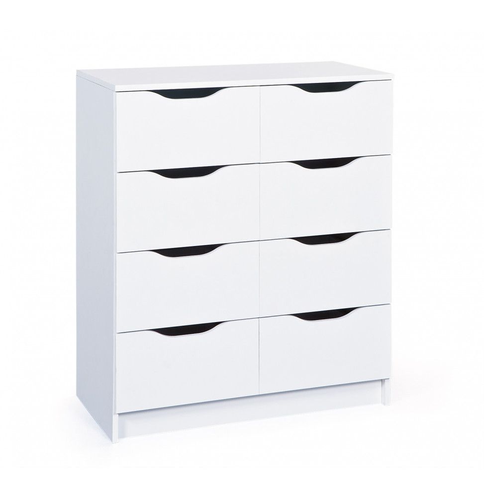 Commode - 8 tiroirs - Blanc