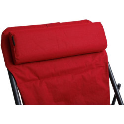 Lot de 4 Chiliennes pliantes en métal "Jubba" - Rouge - L 94 x P 59 x H 98 cm