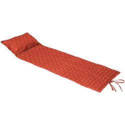 Coussin pour transat enroulable "Adiya" - Rouge - L 180 x l 60 cm