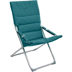 Lot de 4 Fauteuils pliants de jardin relax "Milos" - Bleu canard - L 62 x P 92 x H 83 cm