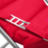 Lot de 4 Fauteuils pliants de jardin relax "Milos" - Rouge - L 62 x P 92 x H 83 cm