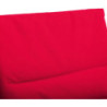 Lot de 4 Fauteuils pliants de jardin relax "Milos" - Rouge - L 62 x P 92 x H 83 cm