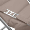 Lot de 4 Fauteuils pliants de jardin relax "Milos" - Taupe - L 62 x P 92 x H 83 cm