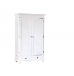 Armoire - 2 portes 2 tiroirs - Blanc