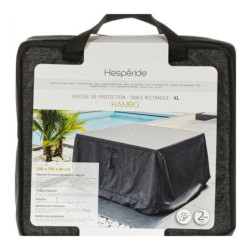 Housse de protection pour table rectangulaire "Hambo" - Noir/Blanc - Taille XL - L 308 x P 190 x H 80 cm