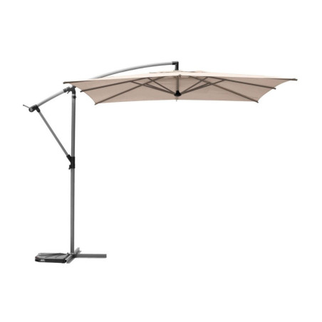 Parasol décentré "Manoa" - Beige blé - L 2,5 x P 2,5 m