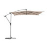 Parasol décentré "Manoa" - Beige blé - L 2,5 x P 2,5 m