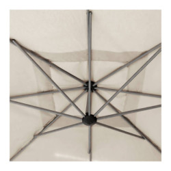 Parasol décentré "Manoa" - Beige blé - L 2,5 x P 2,5 m