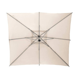 Parasol décentré "Manoa" - Beige blé - L 2,5 x P 2,5 m