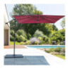 Parasol décentré "Manoa" - Rouge bordeaux - L 2,5 x P 2,5 m