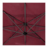Parasol décentré "Manoa" - Rouge bordeaux - L 2,5 x P 2,5 m