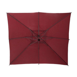 Parasol décentré "Manoa" - Rouge bordeaux - L 2,5 x P 2,5 m