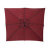 Parasol décentré "Manoa" - Rouge bordeaux - L 2,5 x P 2,5 m