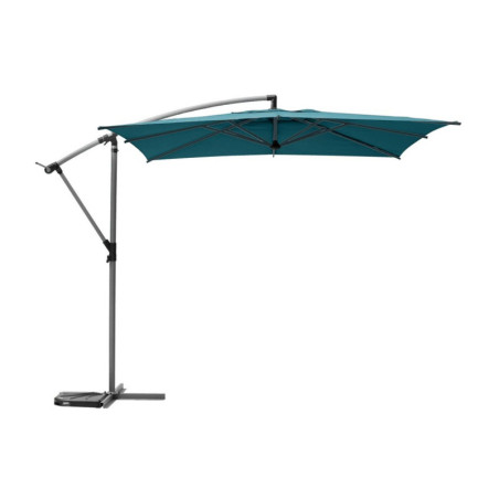 Parasol décentré "Manoa" - Bleu canard - L 2,5 x P 2,5 m