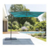 Parasol décentré "Manoa" - Bleu canard - L 2,5 x P 2,5 m