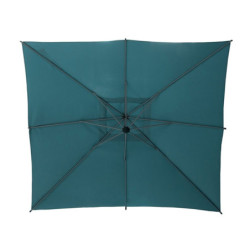 Parasol décentré "Manoa" - Bleu canard - L 2,5 x P 2,5 m