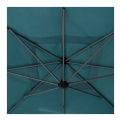 Parasol décentré "Manoa" - Bleu canard - L 2,5 x P 2,5 m