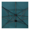 Parasol décentré "Manoa" - Bleu canard - L 2,5 x P 2,5 m