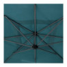 Parasol décentré "Manoa" - Bleu canard - L 2,5 x P 2,5 m