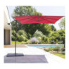 Parasol décentré "Manoa" - Rouge grenade - L 2,5 x P 2,5 m