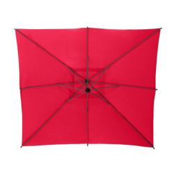 Parasol décentré "Manoa" - Rouge grenade - L 2,5 x P 2,5 m