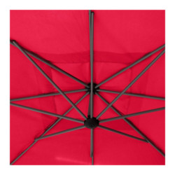 Parasol décentré "Manoa" - Rouge grenade - L 2,5 x P 2,5 m