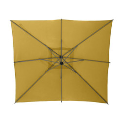 Parasol décentré "Manoa" - Jaune moutarde - L 2,5 x P 2,5 m