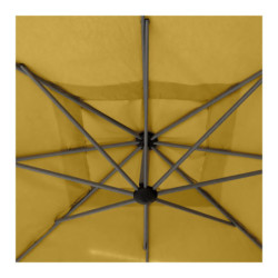 Parasol décentré "Manoa" - Jaune moutarde - L 2,5 x P 2,5 m