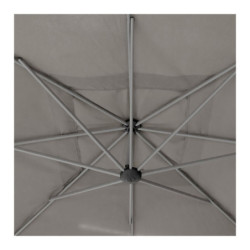 Parasol décentré "Manoa" - Taupe - L 2,5 x P 2,5 m