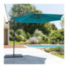 Parasol décentré "Manoa" - Bleu canard - 3 m