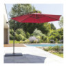 Parasol décentré "Manoa" - Rouge bordeaux - 3 m