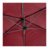 Parasol décentré "Manoa" - Rouge bordeaux - 3 m