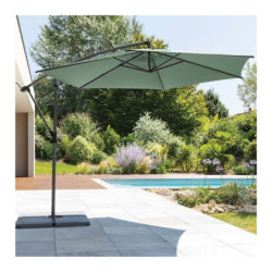 Parasol décentré "Manoa" - Vert olive - 3 m