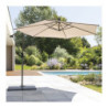 Parasol décentré "Manoa" - Taupe - 3 m