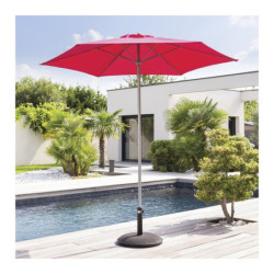 Parasol droit "Anzio" - Rouge grenade - 2,3 m