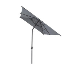 Parasol droit inclinable "Loompa" - Gris ardoise - P 2 x L 3 m